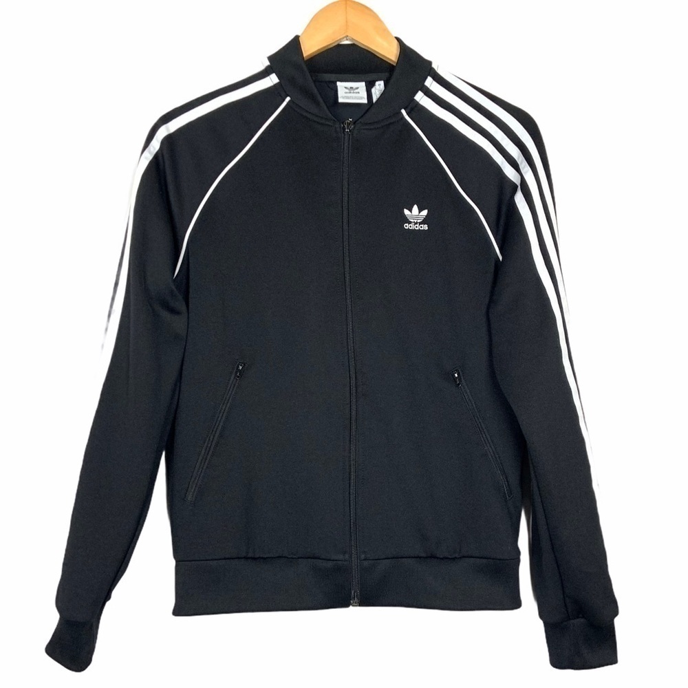 Adidas Superstar Track Jacket Small Black Trefoil